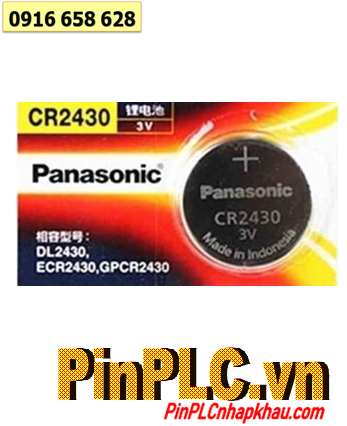 Panasonic CR2430; Pin 3v lithium Panasonic CR2430 _Made in Indonesia